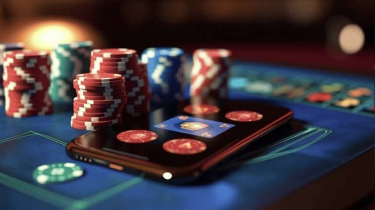 Filipino player spinning online slot reels on a mobile phone with no app download required